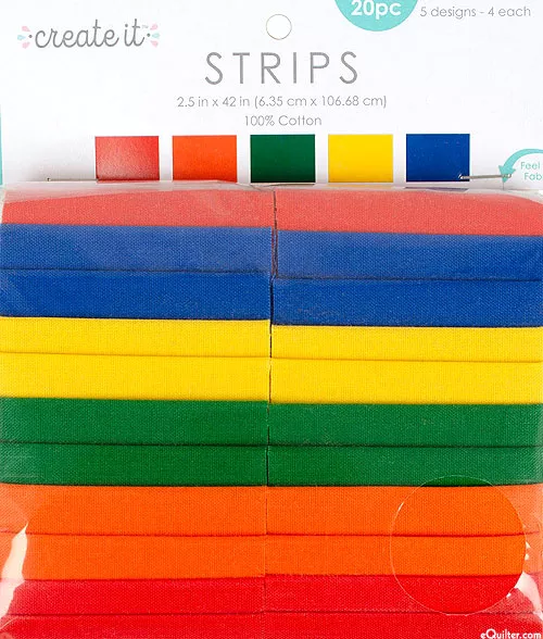 3-wishes-fabric-create-it-bright-solid-2-1-2-strips 3 Wishes Fabric Create It - Bright Solid - 2 1/2" Strips
