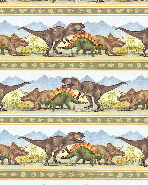 3-wishes-fabric-dinosaur-trails-jurassic-stripe-multi 3 Wishes Fabric Dinosaur Trails - Jurassic Stripe - Multi