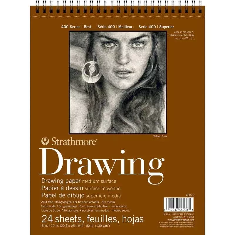 400-series-drawing-pad-smooth-finish-wire-binding-24-sheet-8x10-in 400 Series Drawing Pad, Smooth Finish, Wire Binding, 24 Sheet, 8x10 in