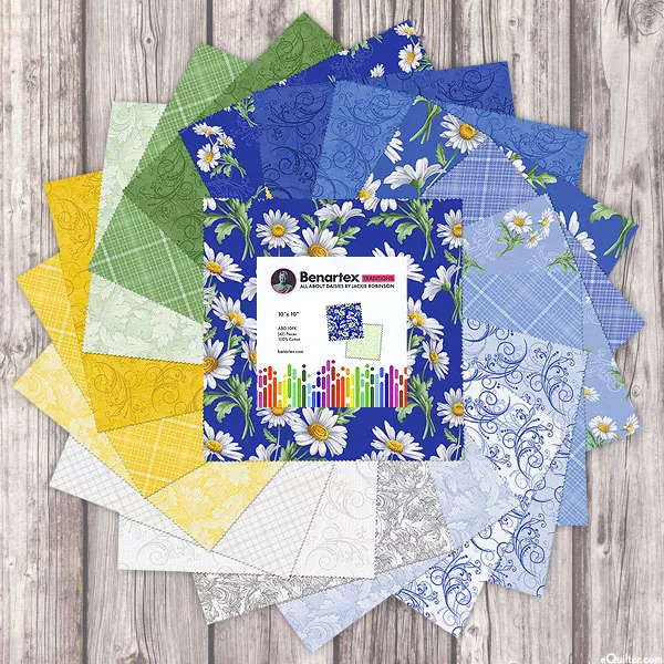 benartex-fabrics-all-about-daisies-10-squares Benartex Fabrics All About Daisies - 10" Squares