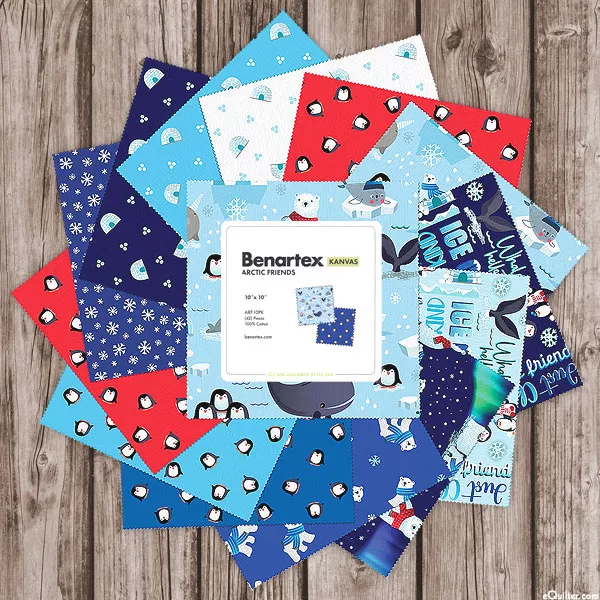 benartex-fabrics-arctic-friends-10-squares Benartex Fabrics Arctic Friends - 10" Squares