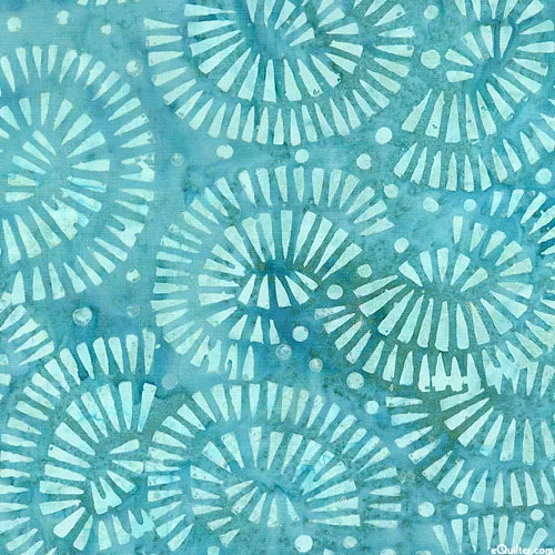 benartex-fabrics-bali-palettes-rainforest-mosaic-batik-peacock-blue Benartex Fabrics Bali Palettes Rainforest - Mosaic Batik - Peacock Blue