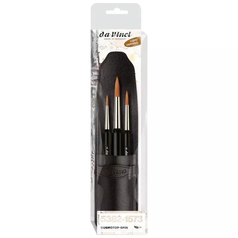 COSMOTOP-SPIN Pocket Travel Brush, Synthetic, Watercolor, Round, Serie