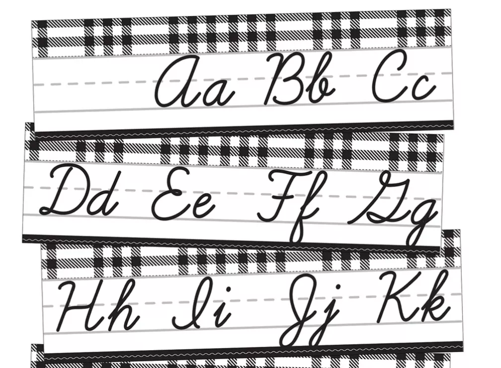 Cursive Alphabet Line|Neutral Classroom Decor| Schoolgirl Style