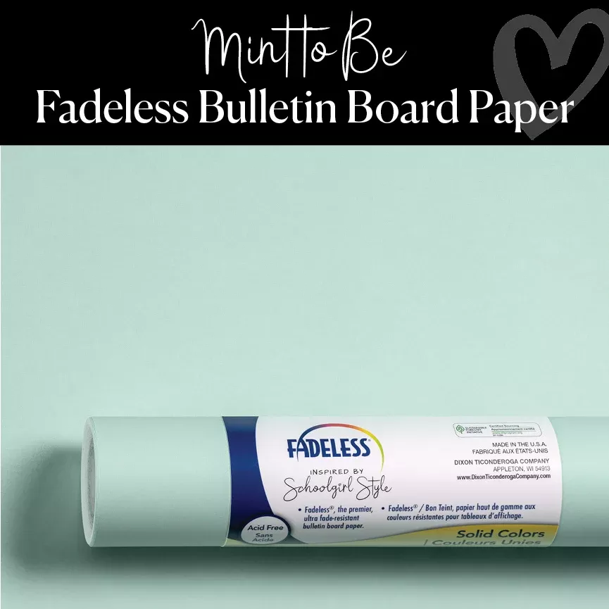 mint-to-be-pastel-green-bulletin-board-paper-25ft 'Mint To Be' Pastel Green Bulletin Board Paper 25ft.