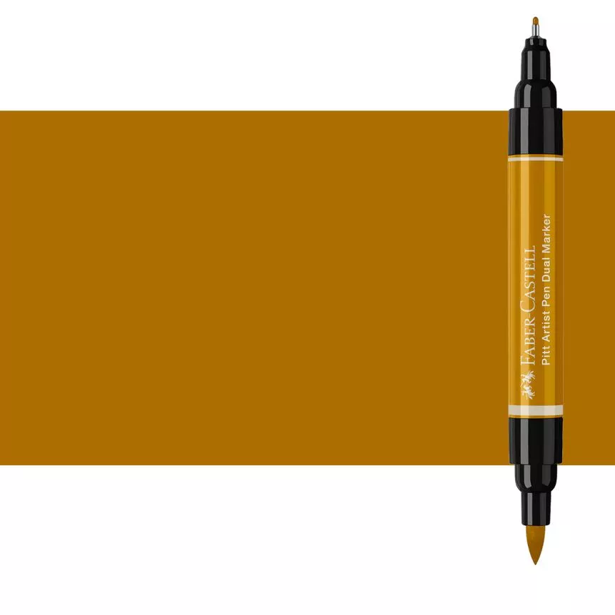 pitt-artist-pen-dual-tip-marker-green-gold Pitt Artist Pen Dual Tip Marker, Green Gold