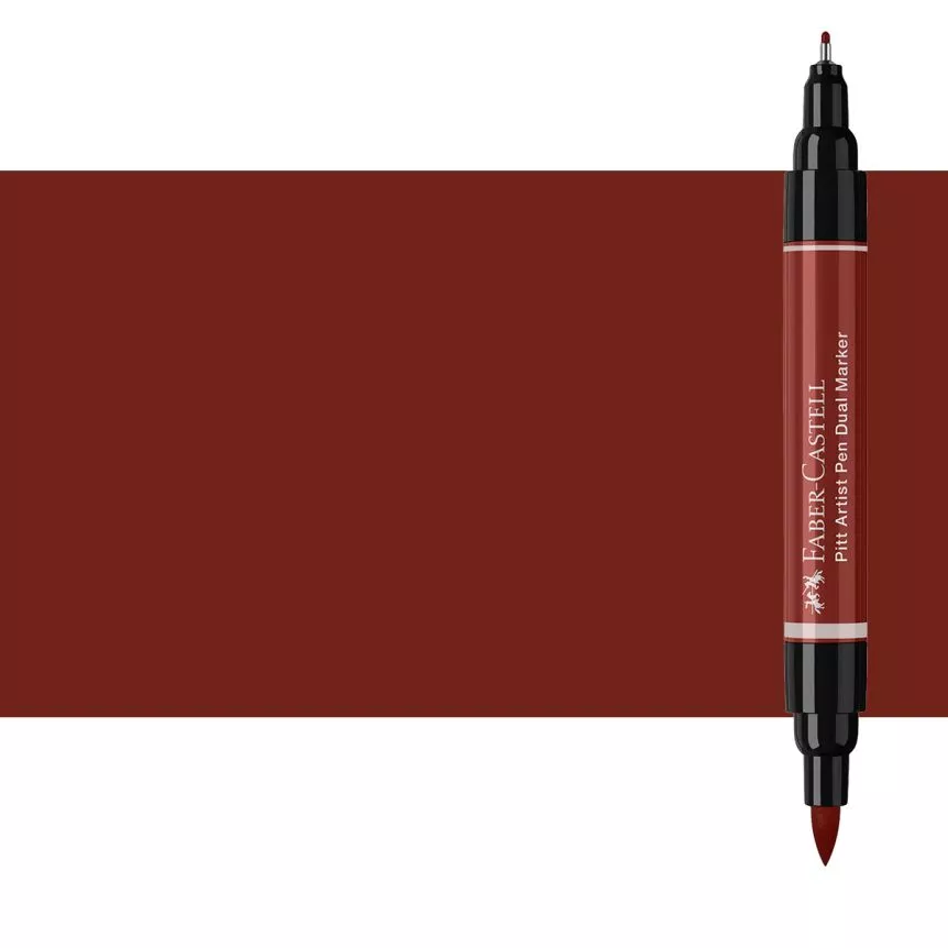 Pitt Artist Pen Dual Tip Marker, India Red