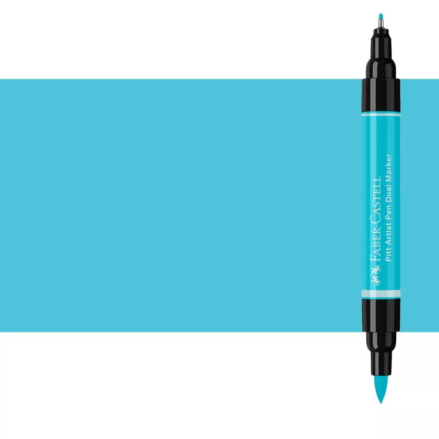 pitt-artist-pen-dual-tip-marker-light-cobalt-turquoise Pitt Artist Pen Dual Tip Marker, Light Cobalt Turquoise